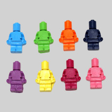 Handmade Lego Men Krayon Set of 8