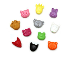 Handmade Mini Animal Head Crayon Set of 8