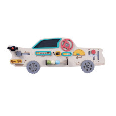 Retro Car Wooden Busy Board Educational Fun Game for Toddlers and Kids, with 12 Activities - Montessori Toys for 1 2 3 4 5 Years Old ,Sensory Toys for Kids,Colorful, Durable, and Safe