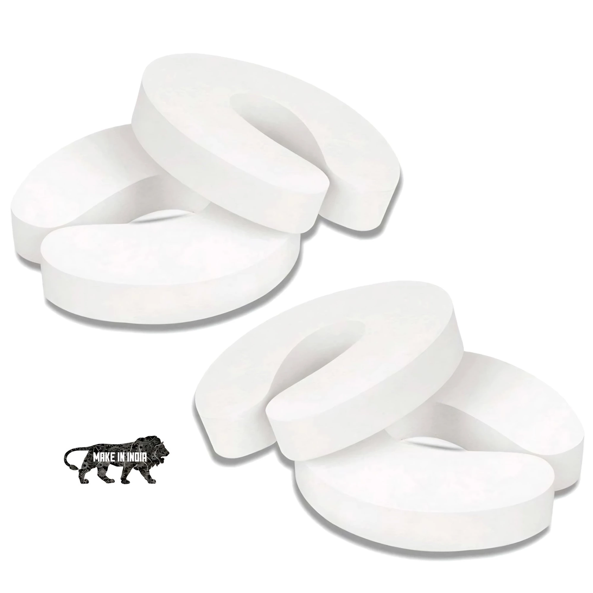 Baby Proofing Finger Pinch Door Guard - Pack of 4 C-Shape, White