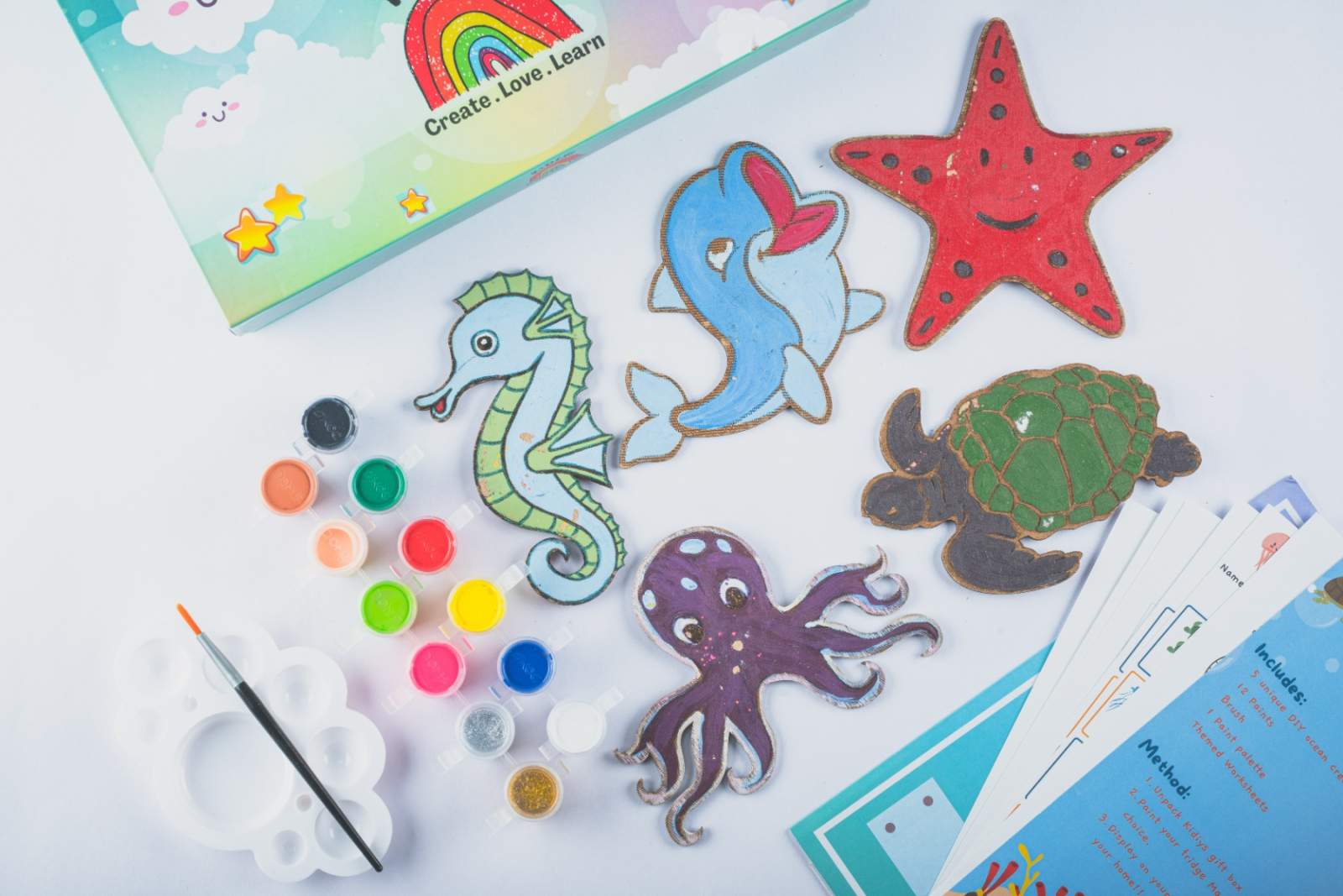 Ocean Animals Fridge Magnet Painting Kit