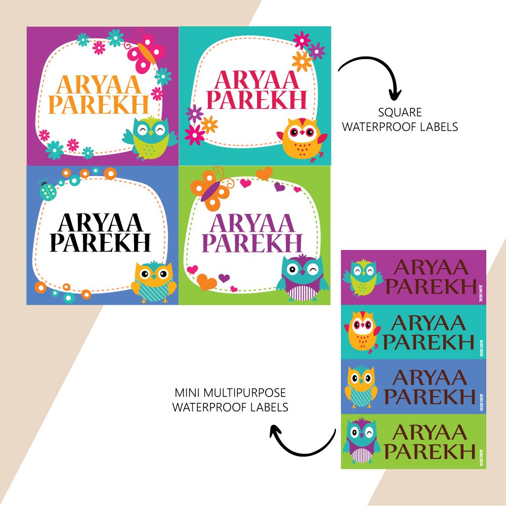 Owl Waterproof Combo Stickers Set