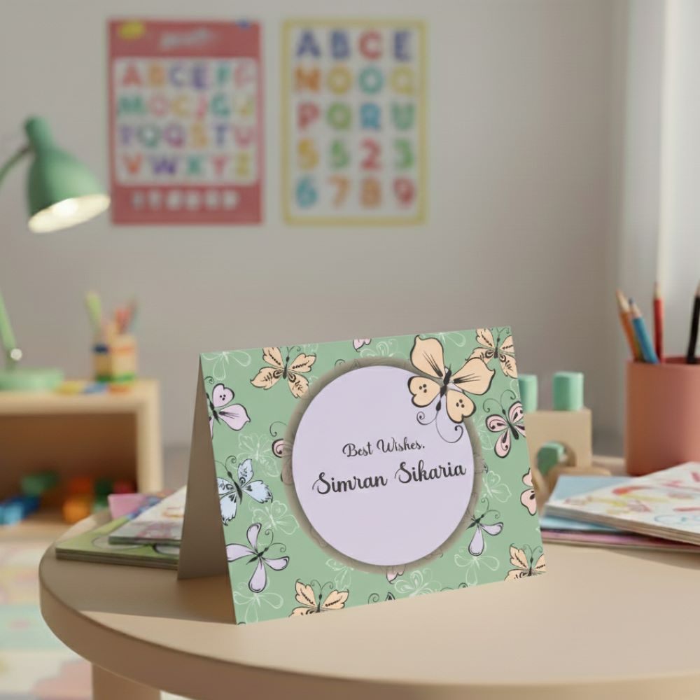 Gift Notecard - Butterfly pattern