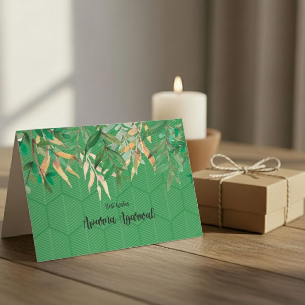Gift Notecard - Green Pattern