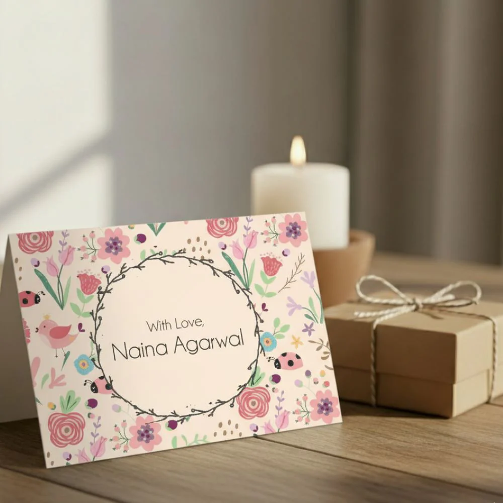 Gift Notecard - Pink Tulips