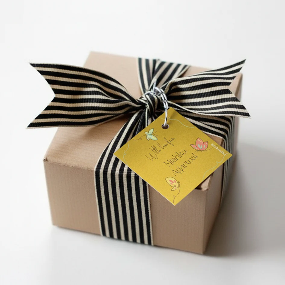 Golden Gift Tag - Butterfly