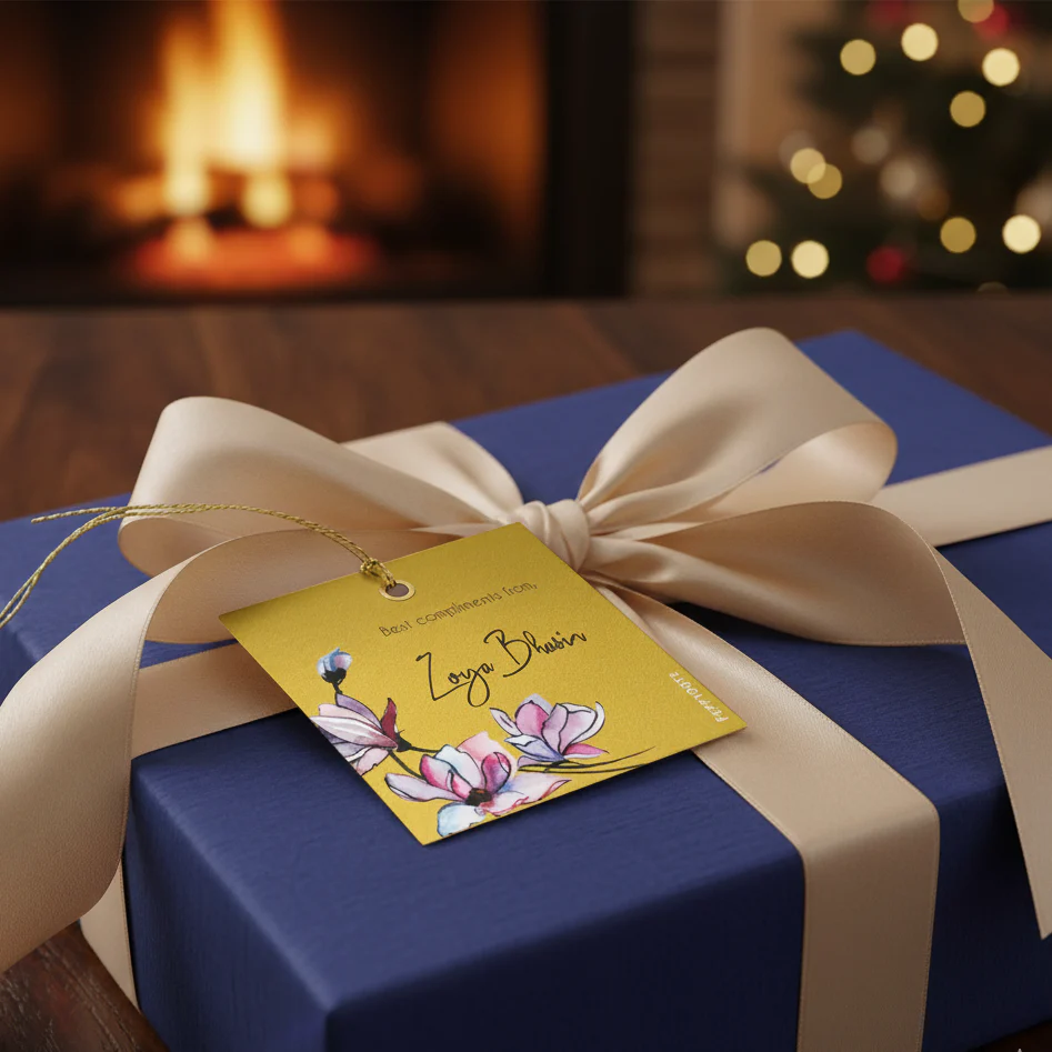 Golden Gift Tag - Tulip