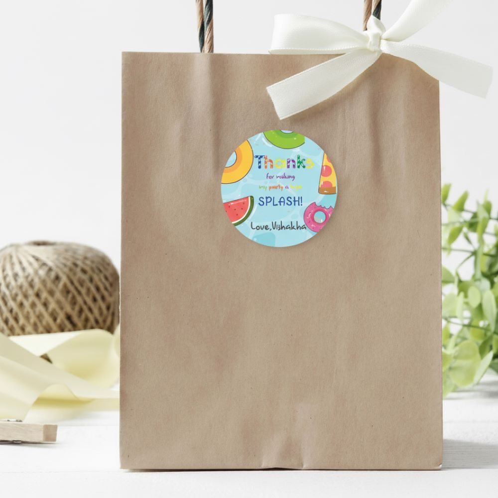 Round thank you label -  Summer Fruits