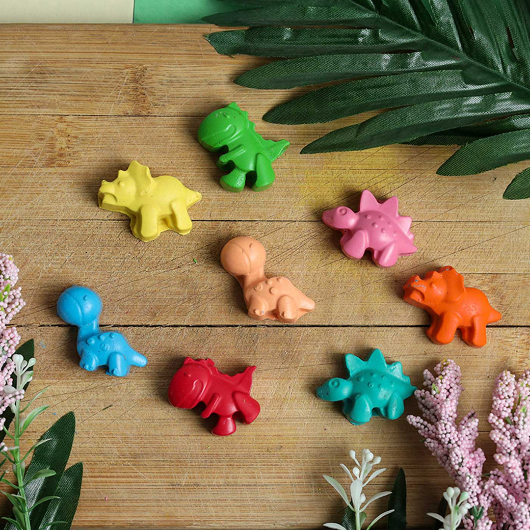 Handmade Mini Dino Crayon Set of 8