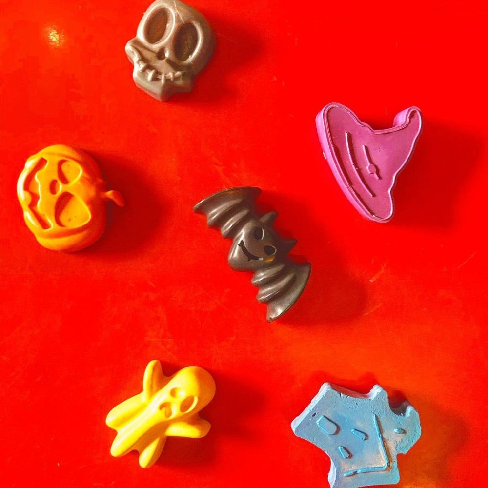 Handmade Jumbo Halloween Crayon Set of 6