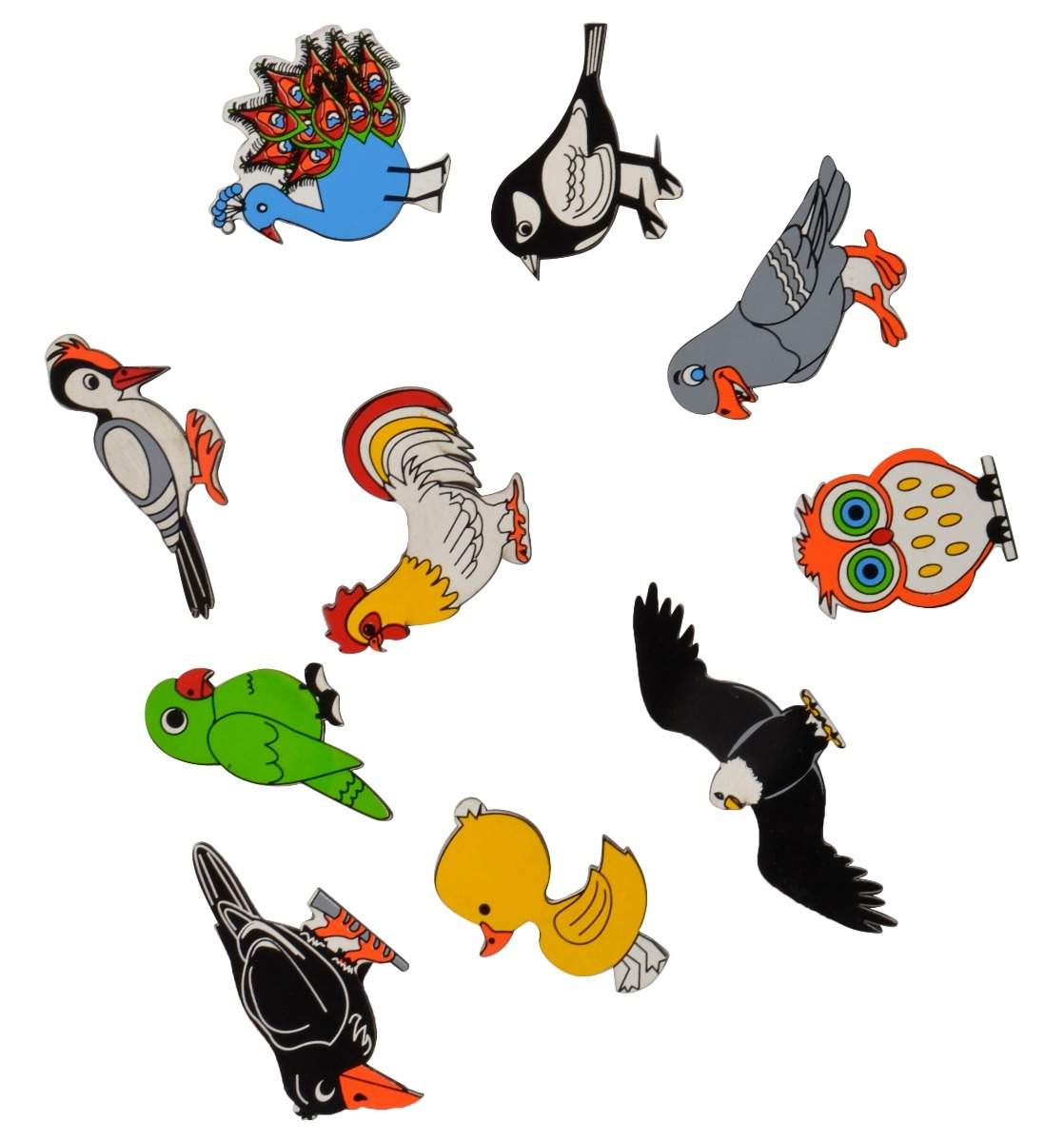 Magnetic Cutouts  Birds (Set of 10)