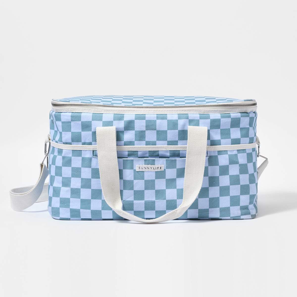 blue color Canvas Cooler Bag Jardin Ocean
