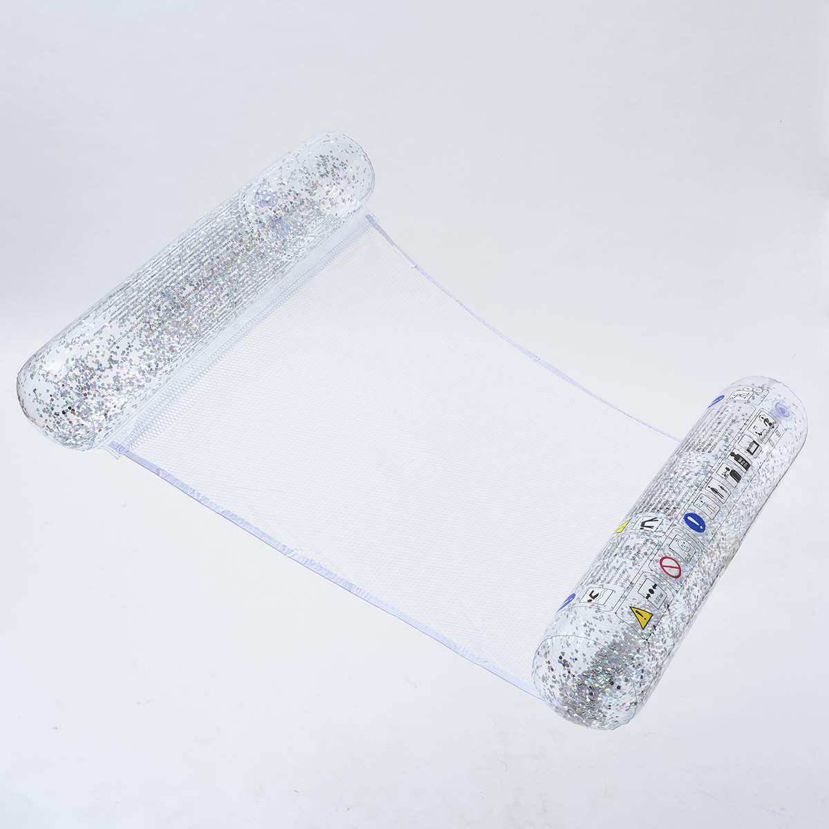 transparent inflatable Bolster Hammock Float Glitter
