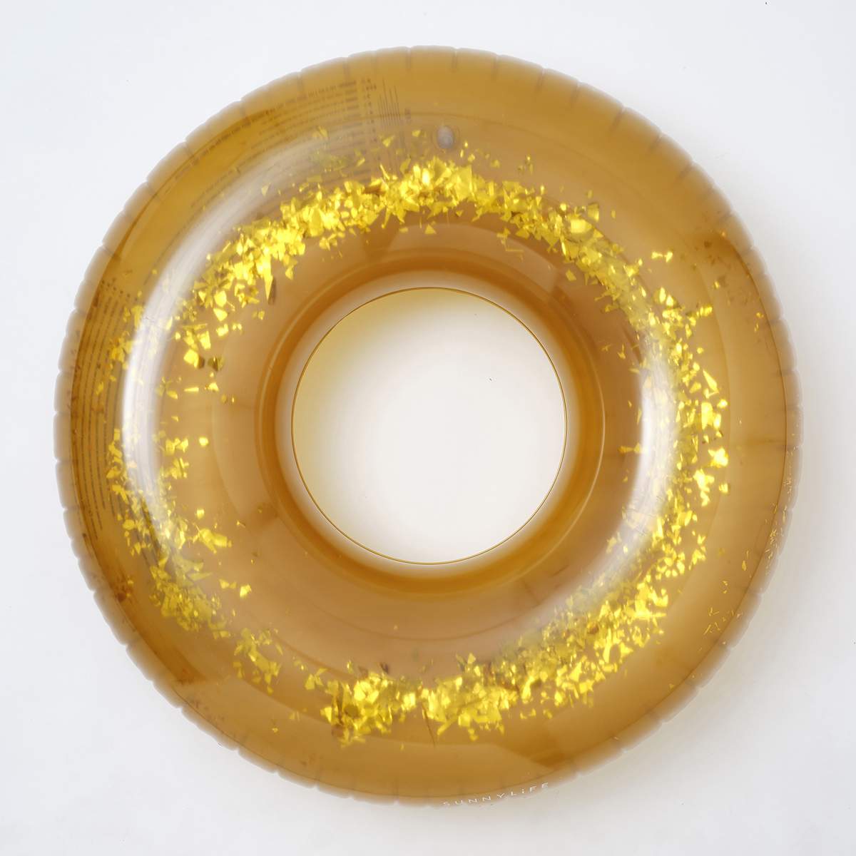 gold color inflatable Pool Ring Disco Gold