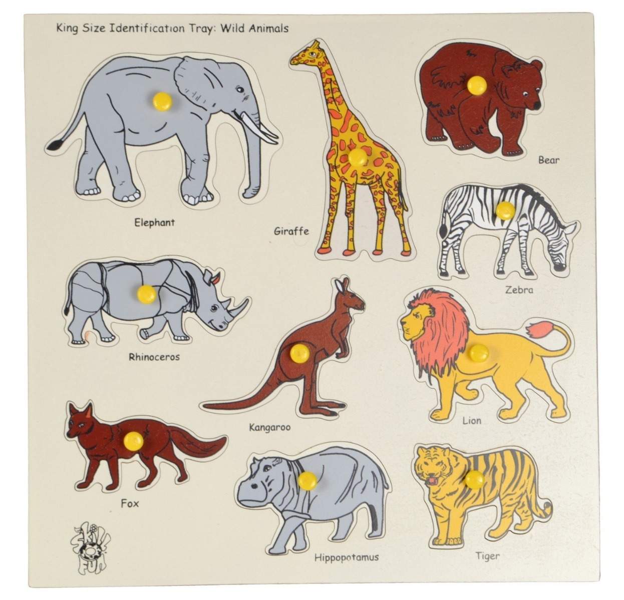 King Size Identification Tray  Wild Animals