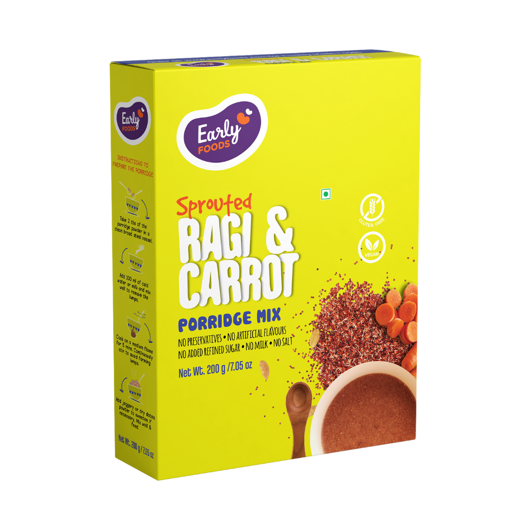 Sprouted Ragi and Carrot Porridge Mix 200g