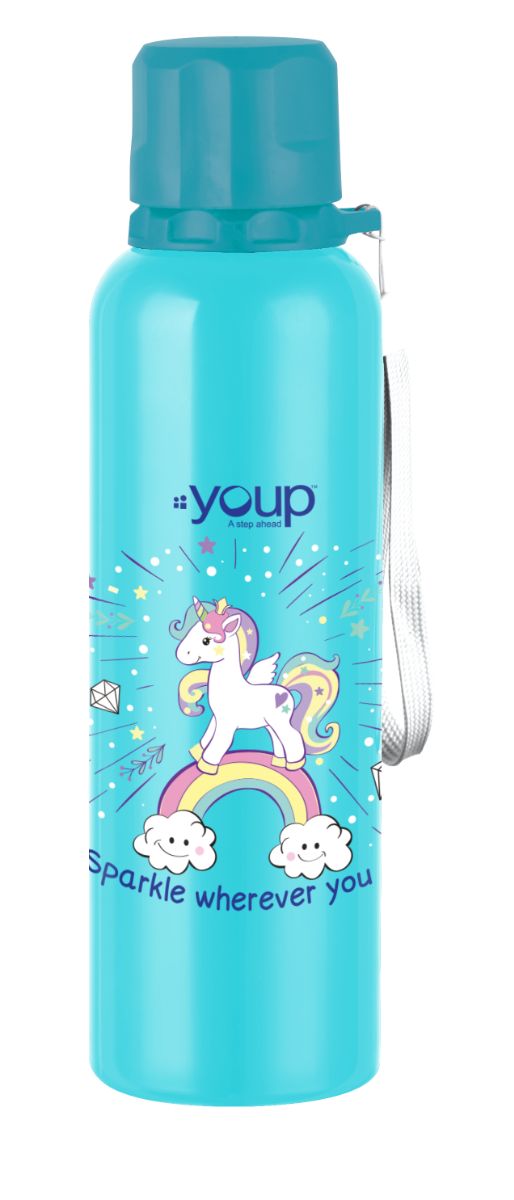 Stainless steel blue color Unicorn kids water bottleOCEAN- 750 ml