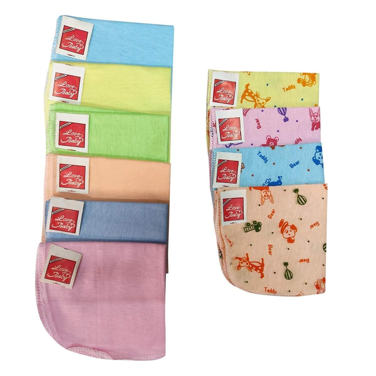 Cotton Washcloth towel brup cloth for New Born baby Face Towels Mix - WCS10