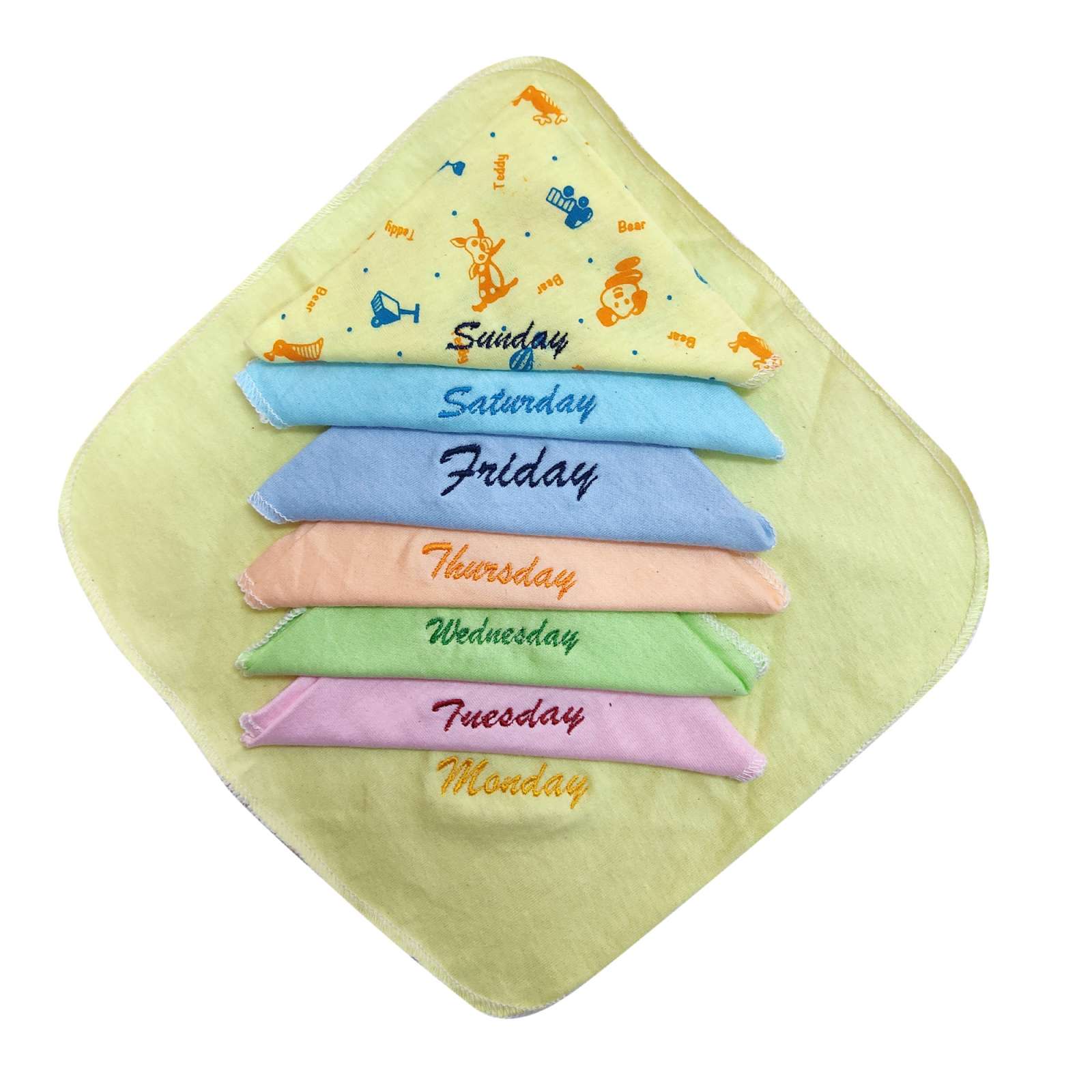 Premiun Thailand's Luck colors washcloth for New Born baby Napkin Towel - WCS70