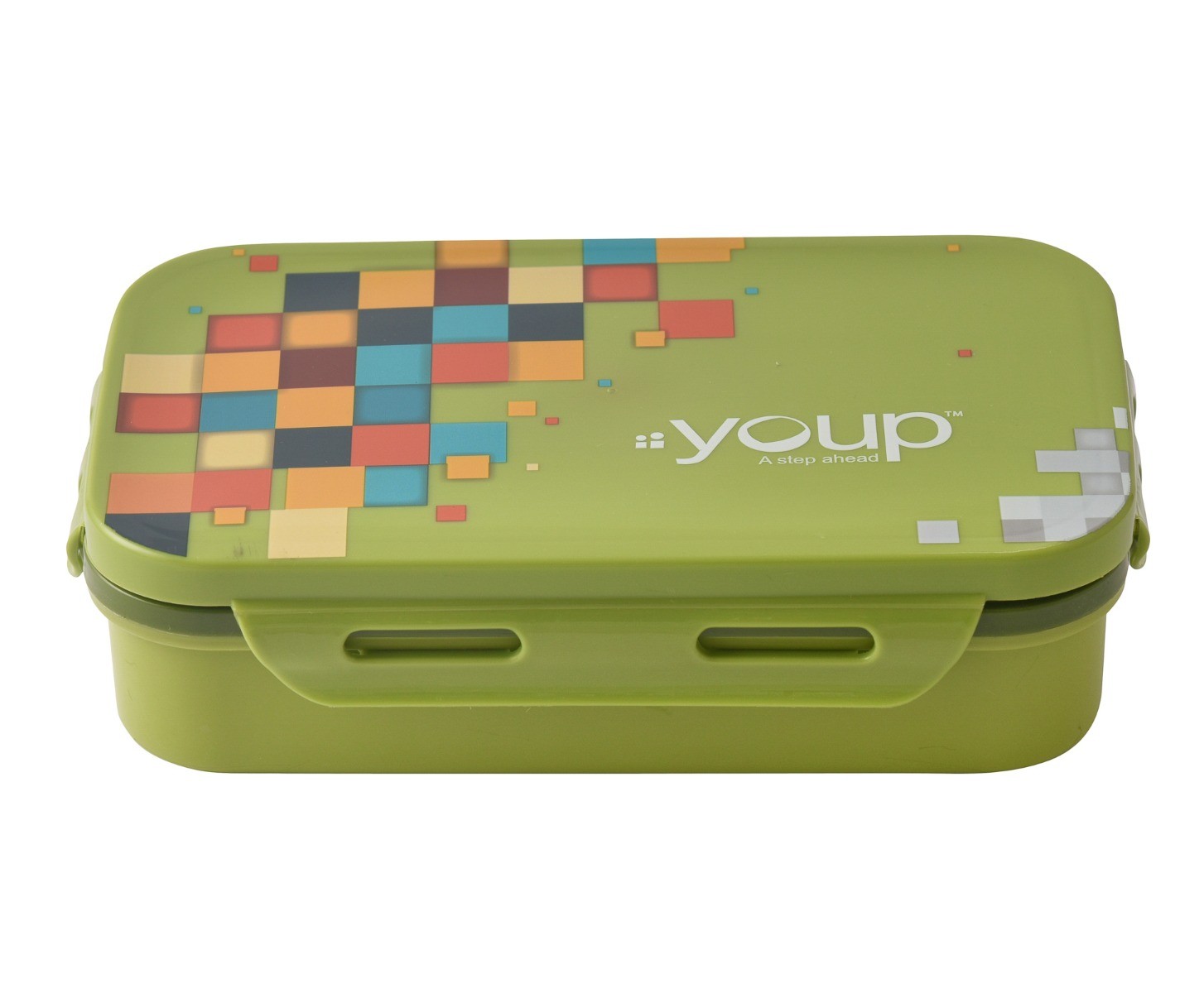 stainless steel mehendi green color kids lunch box Yummy - 500 ml